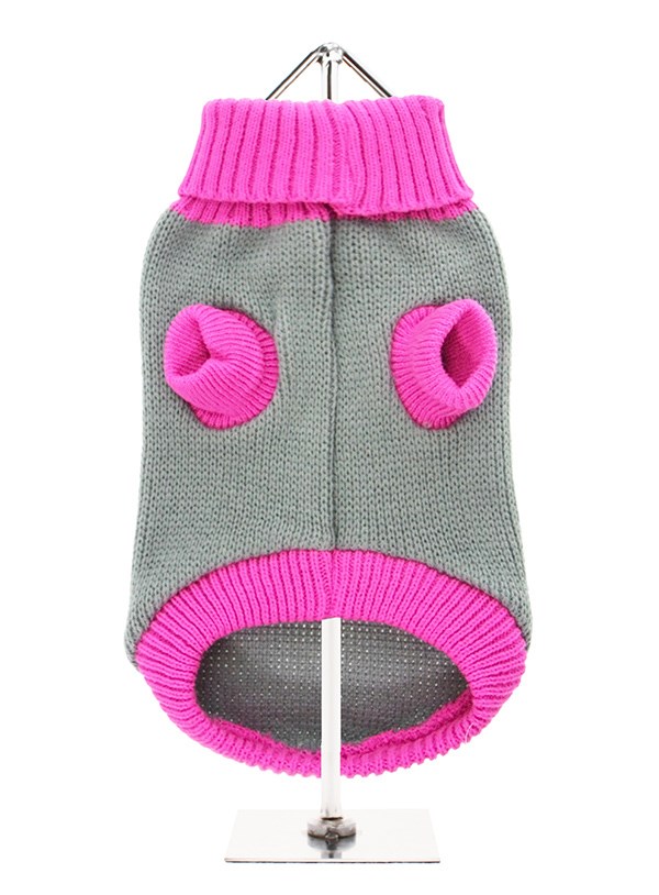 Pink Paw Sweater - Stickad Hundtröja