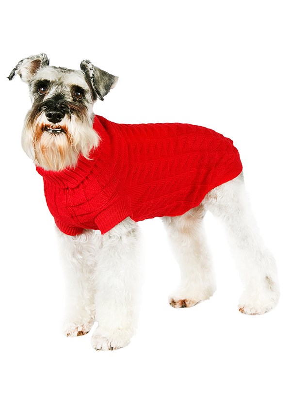 RED WAFFLE TEXTURED STICKAD HUNDTRÖJA