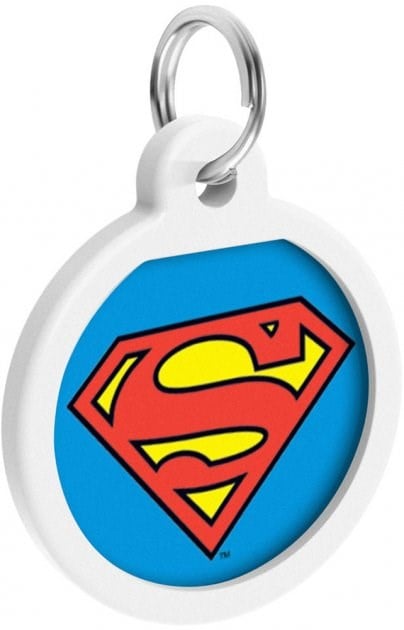 WAUDOG Rund Smart ID Tag Med QR - Superman is hero