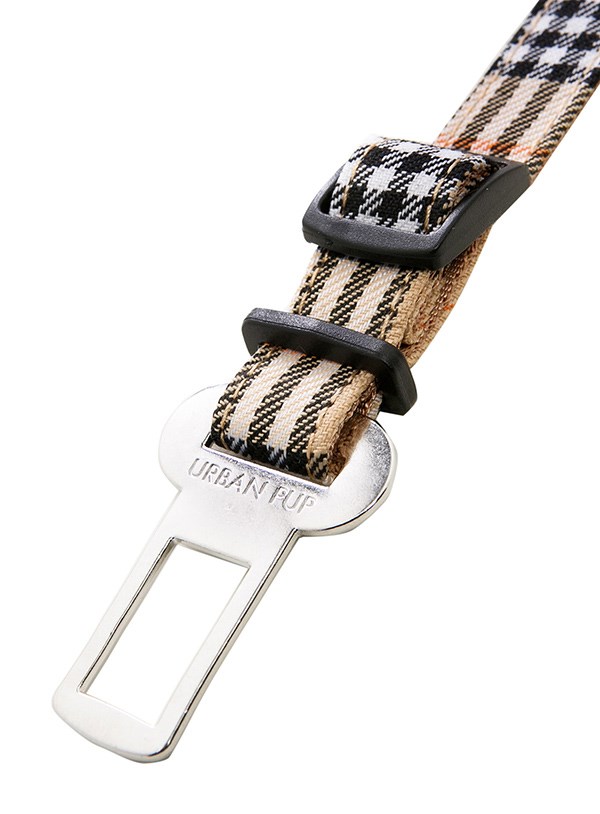 Brown Checked Tartan - Koppling Till Bilbälteshållare