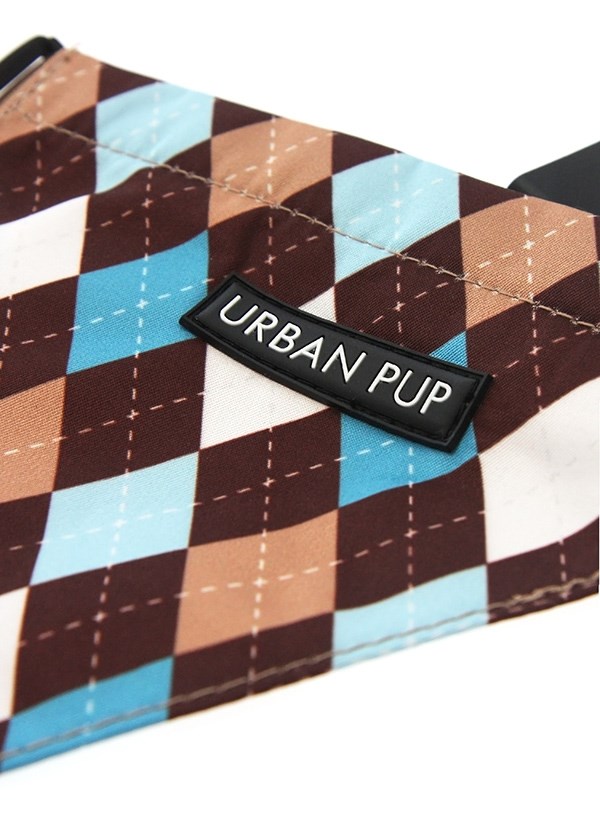 Brown & Blue Argyle Bandana