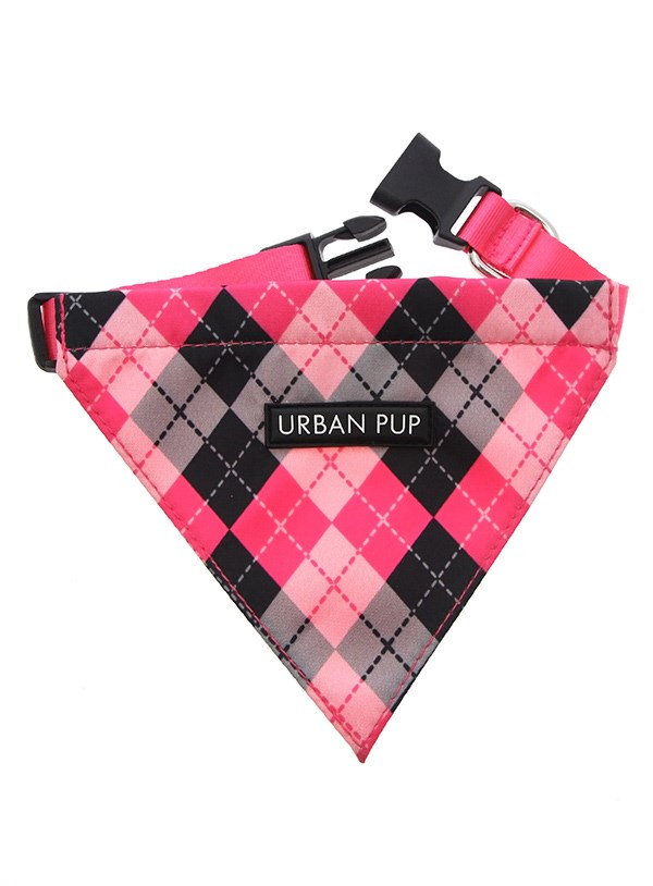 Pink Argyle Bandana