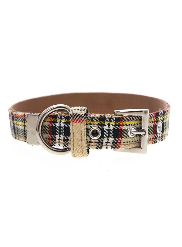 Brown Tartan Hundhalsband