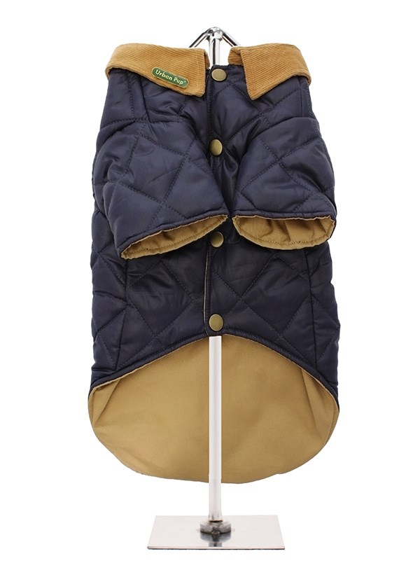 Navy Quilted Town & Country - Hundjacka