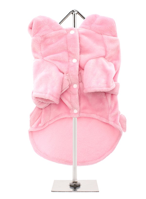 Pink Plush & Fluffy Terry - Hundbadrock