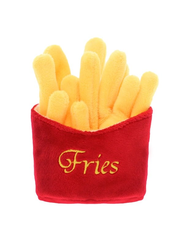 Fries Plush & Squeaky Hundleksak