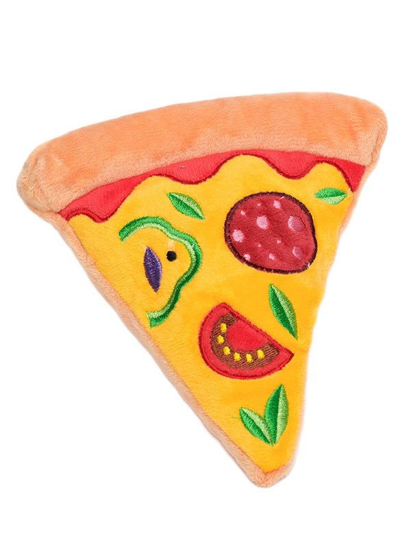 Pizza Plush & Squeaky Hundleksak