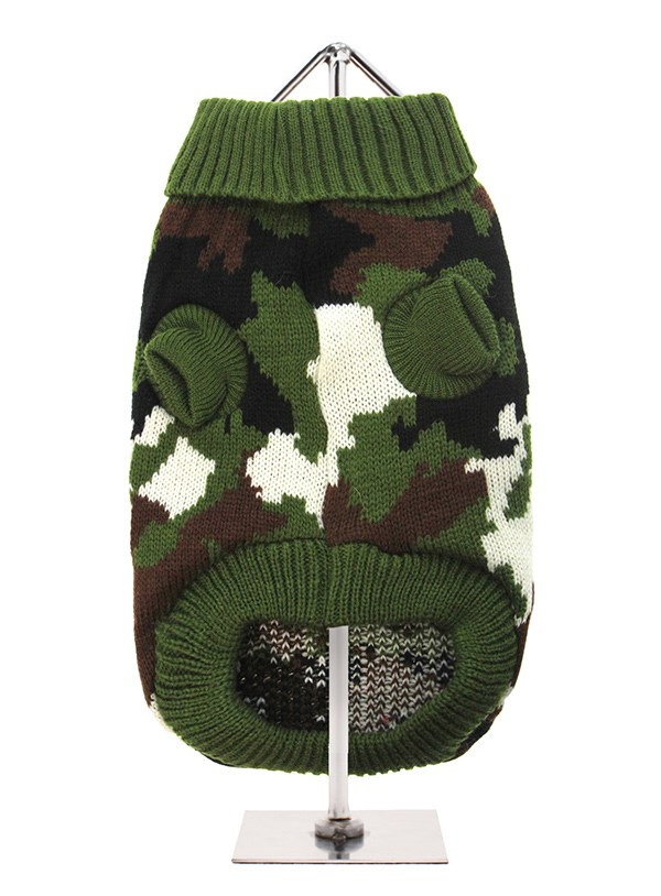 Camouflage - Stickad Hundtröja