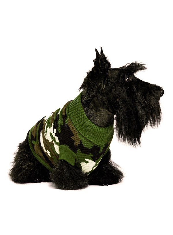 Camouflage - Stickad Hundtröja