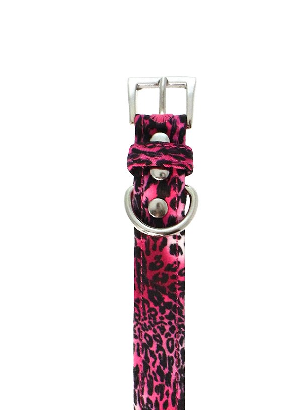 Pink Leopard Print Hundhalsband