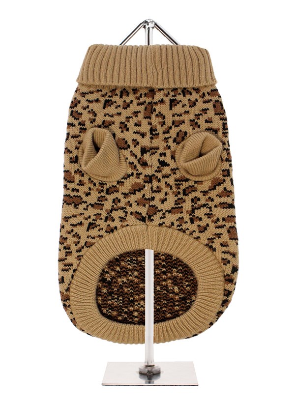 Leopard Print - STICKAD HUNDTRÖJA