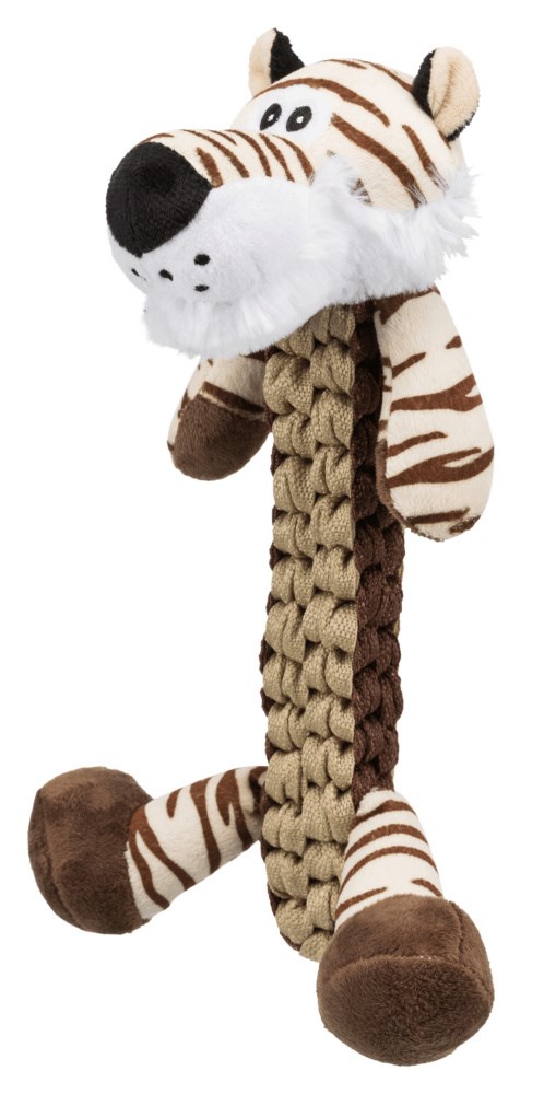 Tiger - Flätad Hundleksak Med pip