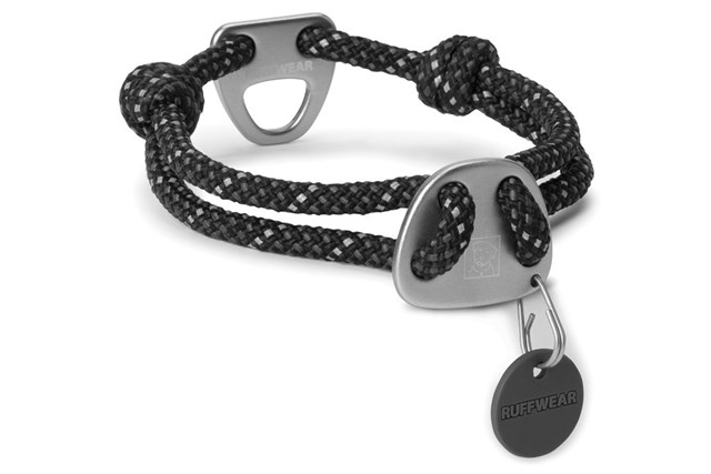 Knot-A-Collar Justerbart Halsband - Svart - Large