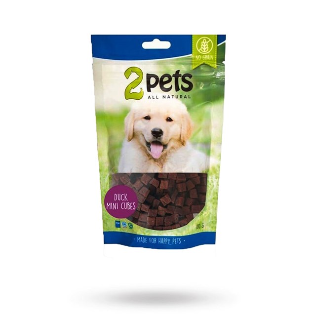 2pets Dogsnack Duck MiniCubes 100 g