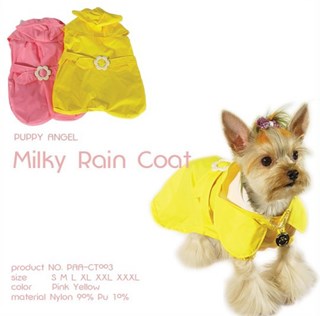 Pa Milky Dog Rain Coat - Gul