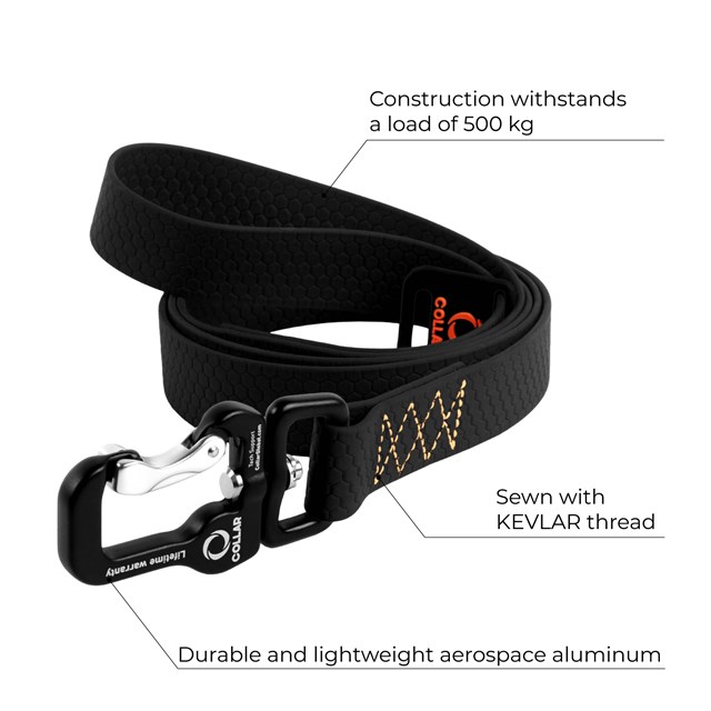 WAUDOG Evolutor - 300 cm Hundkoppel Svart