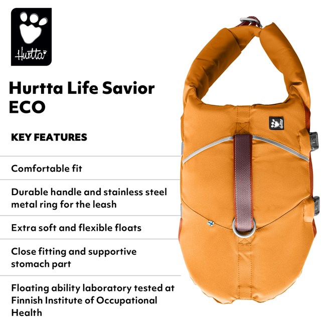 HURTTA LIFE SAVIOR ECO HUNDFLYTVÄST - Buckthorn