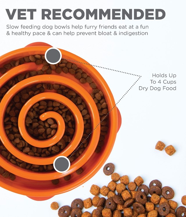 Outward Hound Fun Feeder Matskål Orange