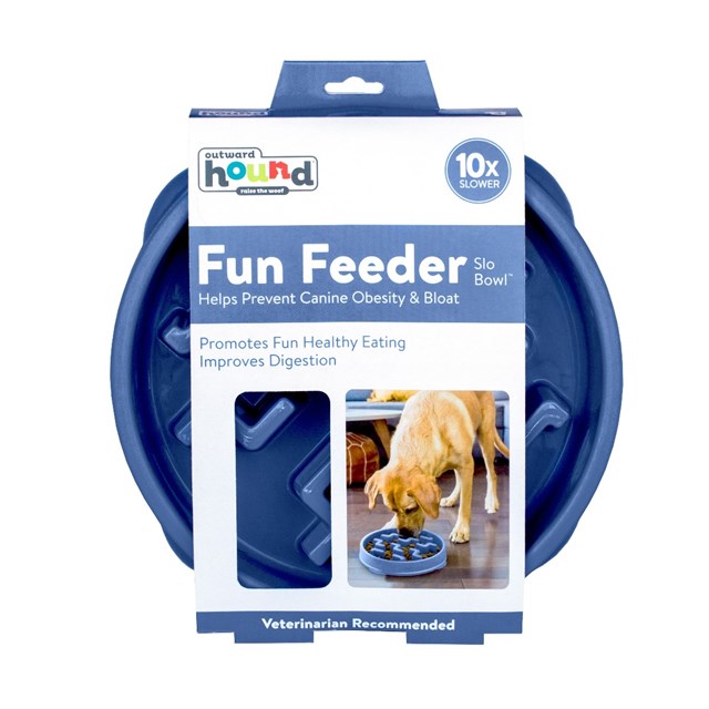 Outward Hound Fun Feeder Matskål Blå