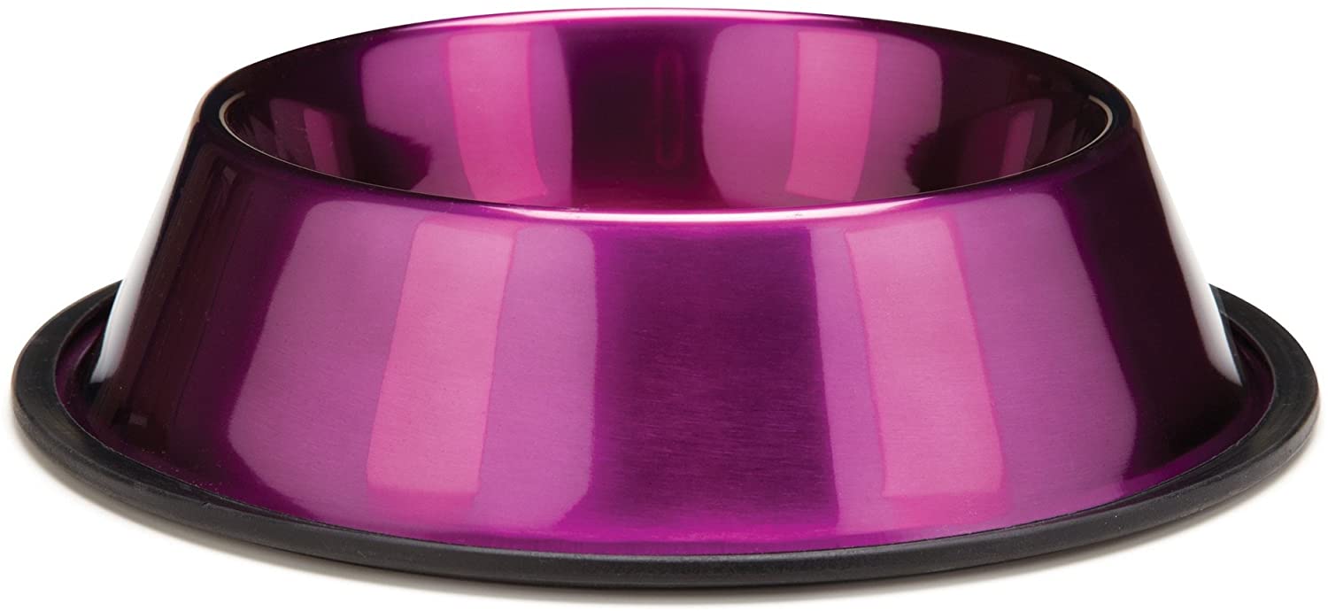 Dura-Gloss Metallic Stainless Steel Bowl - Lila - Mat / Godis