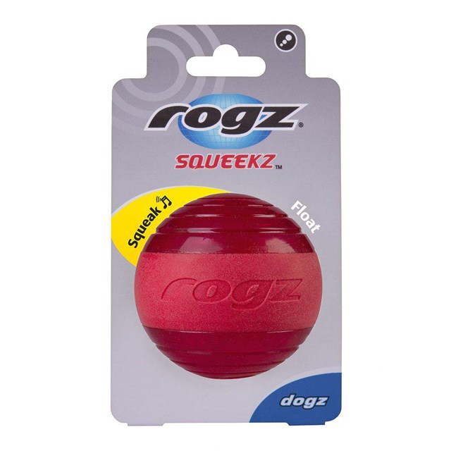 Rogz Squeekz Röd Flytande Boll med pip