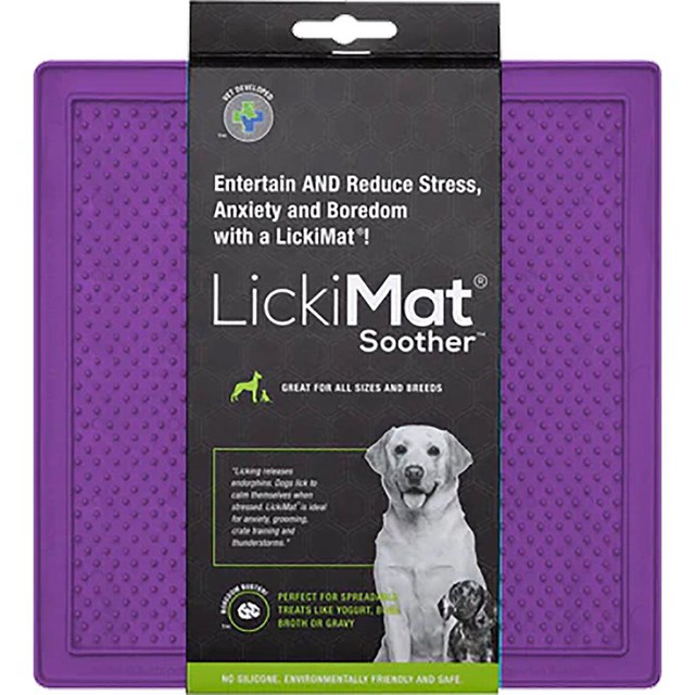 Lickimat Soother Hundskål/Slickmatta Lila 20x20
