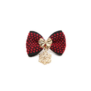Snowflake Pendant Ribbon Hair Pin