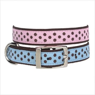 Pastel Polka Dot Dog Hundhalsband - Blå