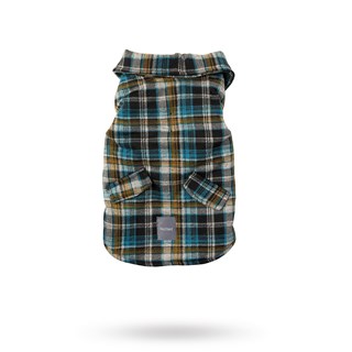 Blue Checked Shacket - Hundtäcke
