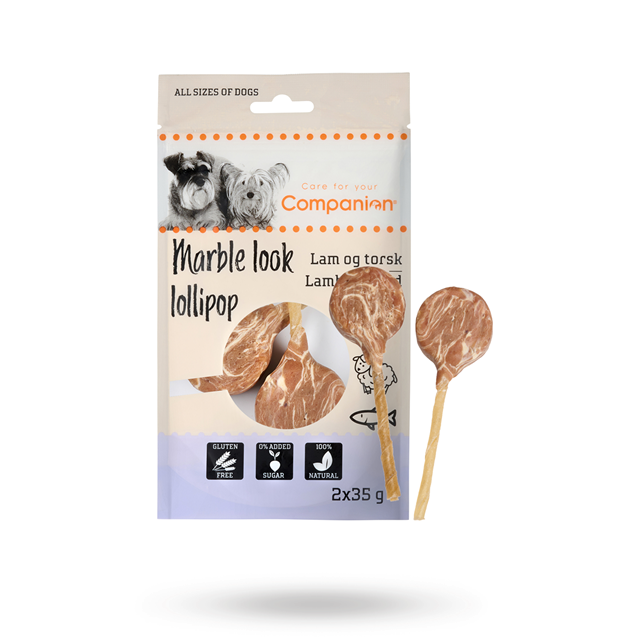 Companion Marble Lollipop Lamm & torsk 70g