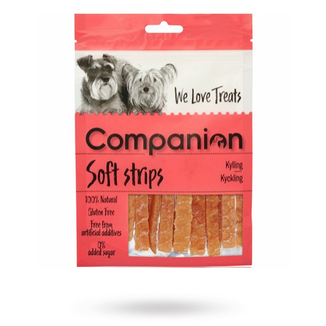 Companion Soft Strips Kyckling 80g