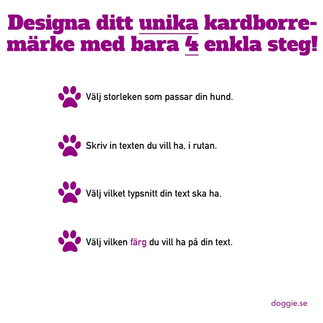 K9 DESIGNA DITT EGET KARDBORREMÄRKE