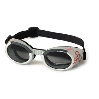 Hundglasögon Ils - Silver Skull / Smoke Lens