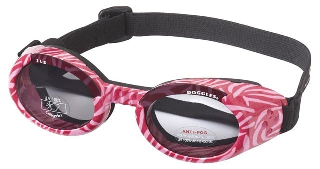 Hundglasögon ILS - Pink Zebra / Smoke Lens