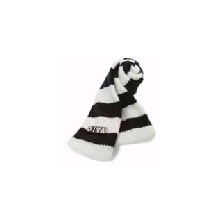 Diva Stripe Scarf Black