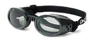 Hundglasögon Ils - Metallic Black / Smoke Lens