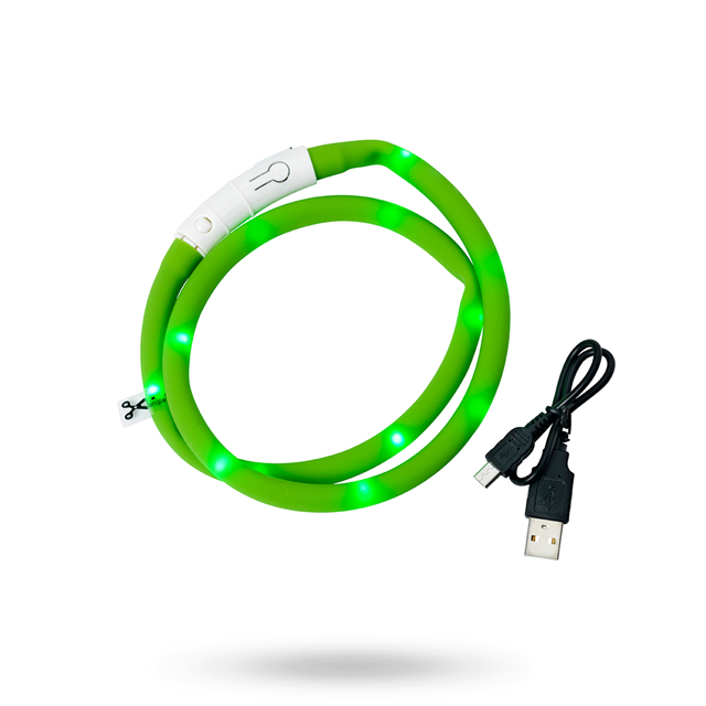Dogman Blinkhalsband LED Grön