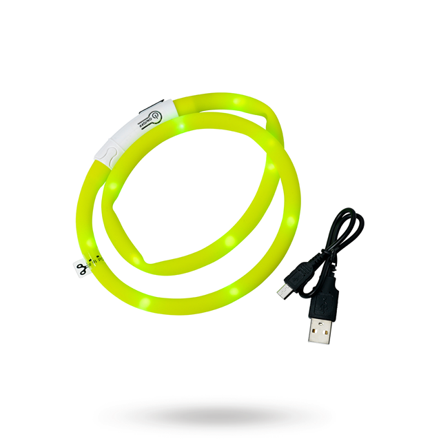 Dogman Blinkhalsband LED Gul