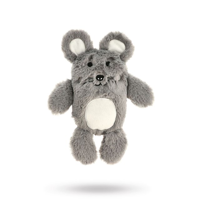 Dogman BuddyMouse Grå - Mjuk hundleksak med pip