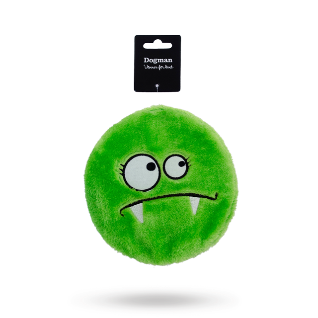 Dogman Monster Grön - Mjuk hundleksak med pip