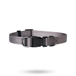Dogman Nylonhalsband Iris Ställbart - Grå