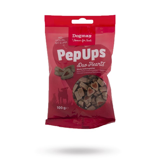 Dogman PepUps Duo Hearts 100g