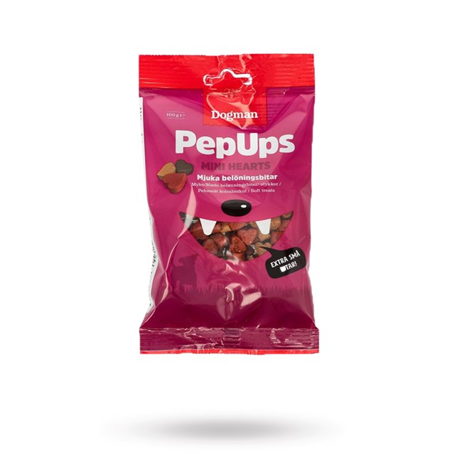 Dogman PepUps Mini Hearts 100g