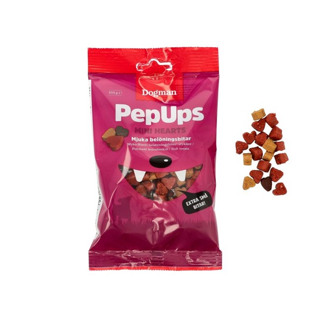 Dogman PepUps Mini Hearts 100g