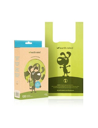 Earth Rated Miljövänliga Bajspåsar Med Handtag 120st