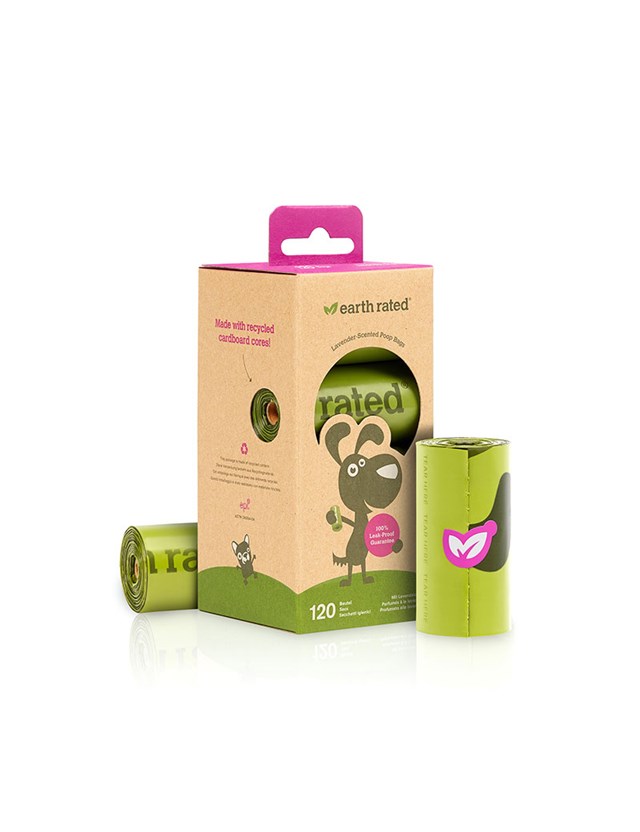 Earth Rated Miljövänliga Bajspåsar Refills 8-pack Lavendel