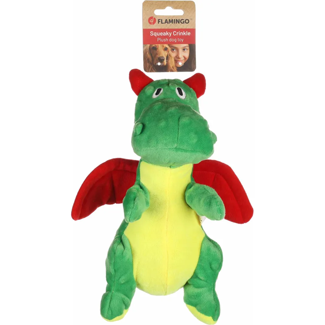 Drake Grön Hundleksak - med prassel och pip