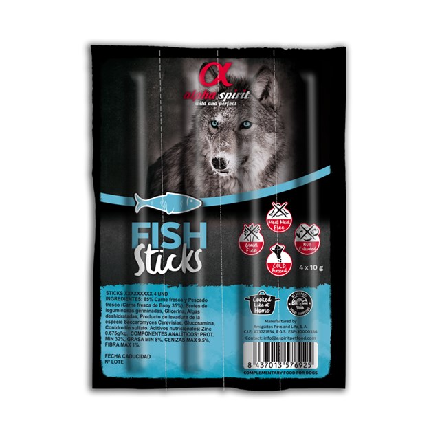 Alpha Spirit Fish Sticks 40g