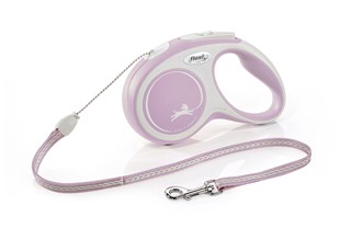 Flexi New Comfort Koppel Med Snöre 8 M - Rosa