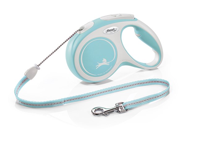 Flexi New Comfort Koppel Med Snöre 5 m - Ljusblå